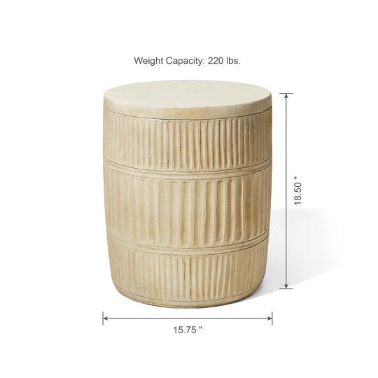 Glitzhome® 18.5" Multi-Functional Textured Garden Stool